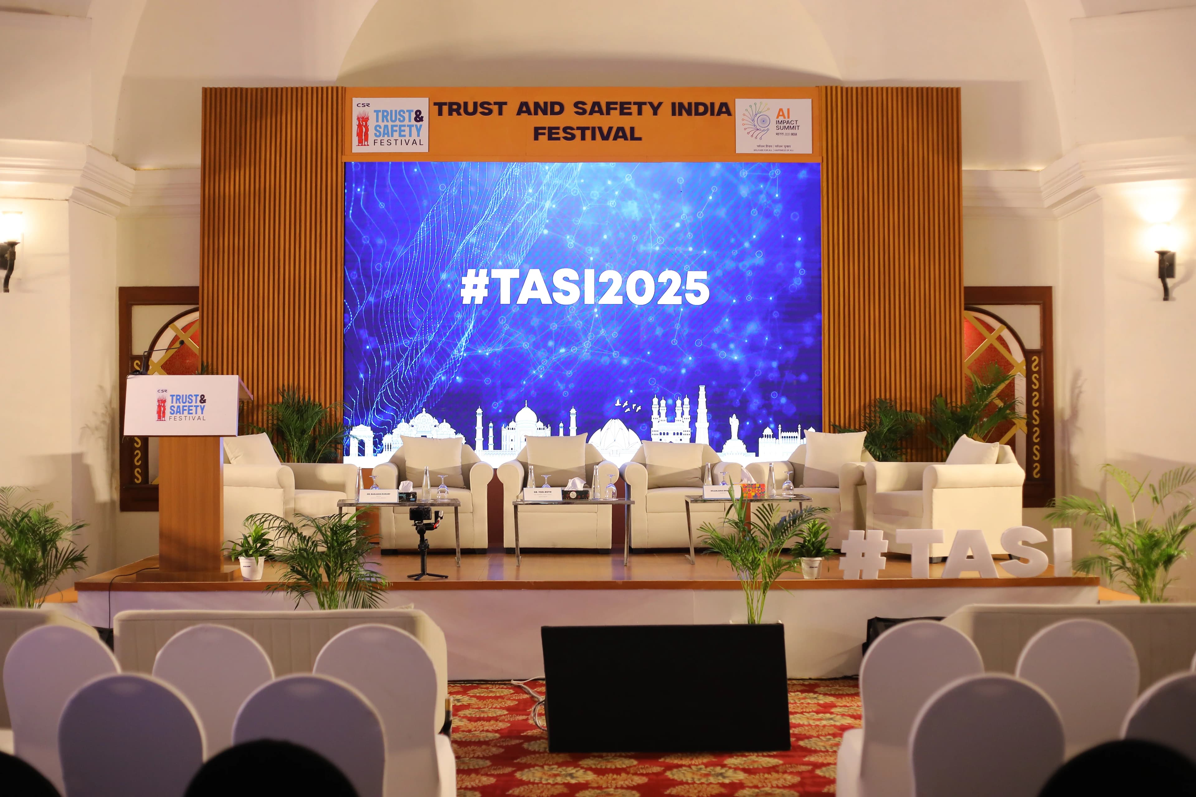 TASI 2025 main stage backdrop and digital screens